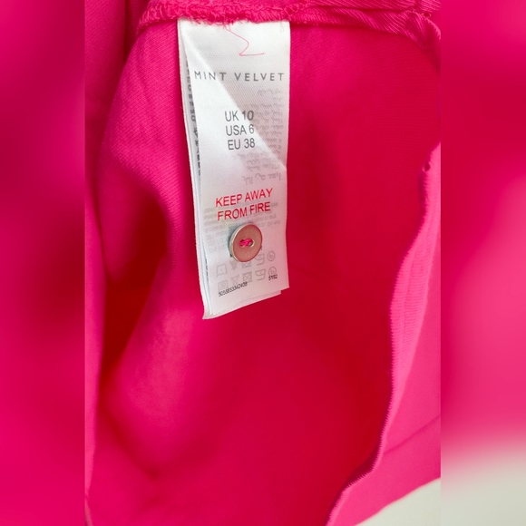 Mint Velvet Fusha Pink Long Sleeve Zip Utility Tunic Top Size 10 - Picture 4 of 7